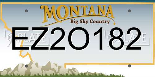 EZ2O182 Montana License Plate
