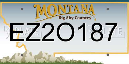 EZ2O187 Montana License Plate
