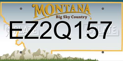 EZ2Q157 Montana License Plate