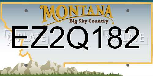 EZ2Q182 Montana License Plate