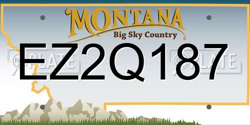 EZ2Q187 Montana License Plate