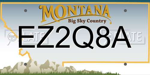 EZ2Q8A Montana License Plate