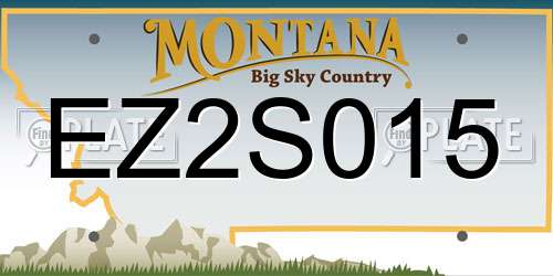 EZ2S015 Montana License Plate
