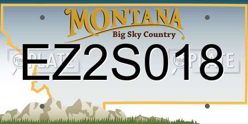 EZ2S018 Montana License Plate