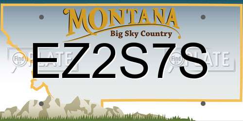 EZ2S7S Montana License Plate