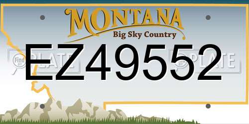 EZ49552 Montana License Plate