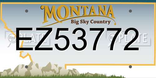 EZ53772 Montana License Plate