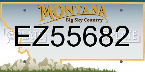 EZ55682 Montana License Plate