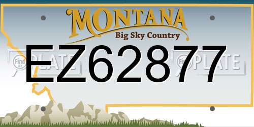 EZ62877 Montana License Plate