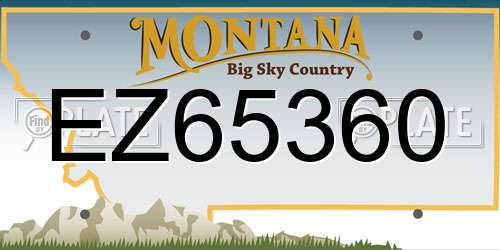 EZ65360 Montana License Plate