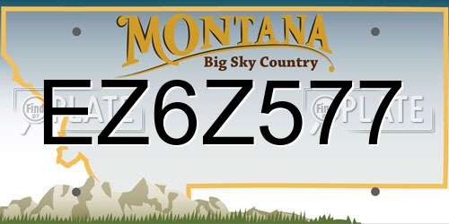 EZ6Z577 Montana License Plate