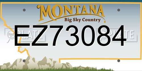 EZ73084 Montana License Plate