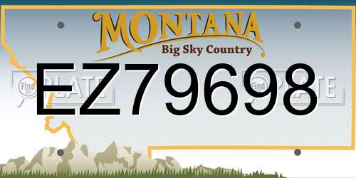 EZ79698 Montana License Plate