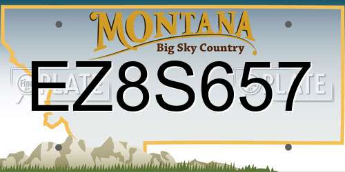 EZ8S657 Montana License Plate