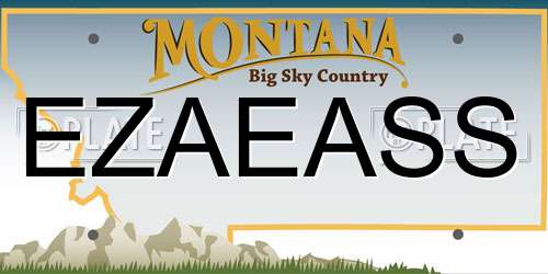 EZAEASS Montana License Plate