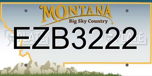 EZB3222 Montana License Plate