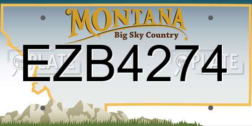 EZB4274 Montana License Plate