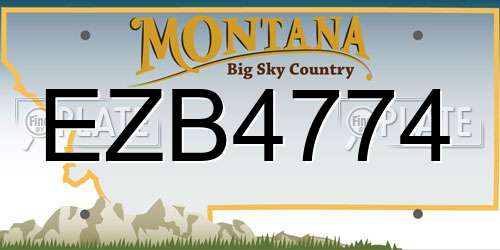 EZB4774 Montana License Plate