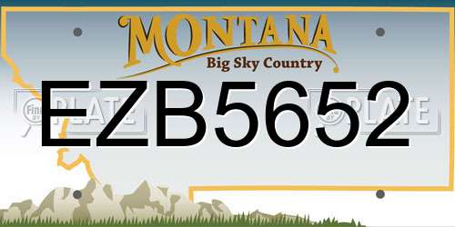 EZB5652 Montana License Plate