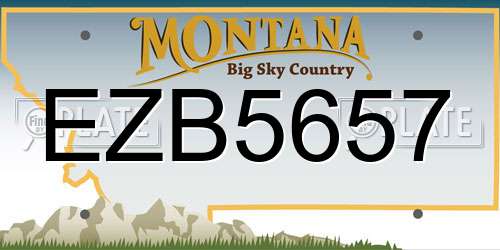 EZB5657 Montana License Plate