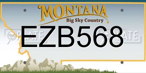 EZB568 Montana License Plate