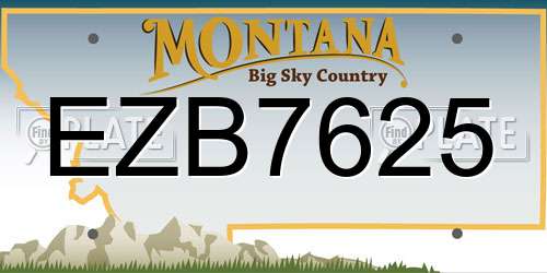EZB7625 Montana License Plate