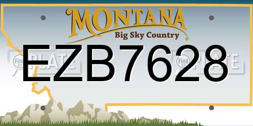 EZB7628 Montana License Plate
