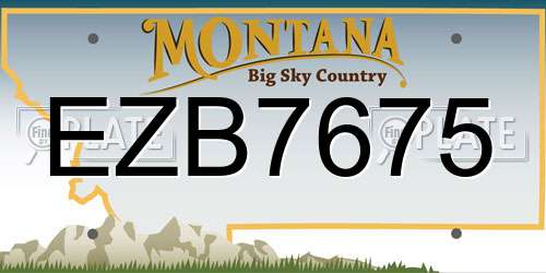 EZB7675 Montana License Plate