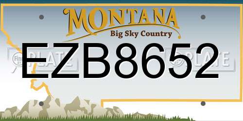 EZB8652 Montana License Plate