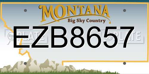 EZB8657 Montana License Plate