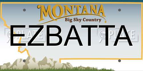 EZBATTA Montana License Plate