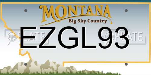 EZGL93 Montana License Plate