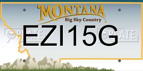 EZI15G Montana License Plate