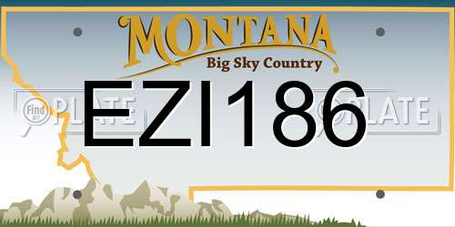 EZI186 Montana License Plate