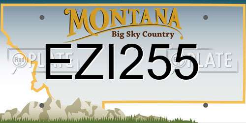 EZI255 Montana License Plate