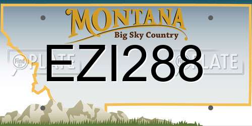 EZI288 Montana License Plate