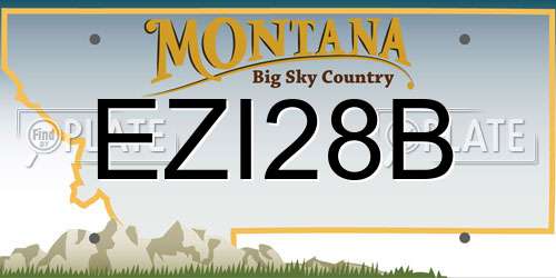 EZI28B Montana License Plate