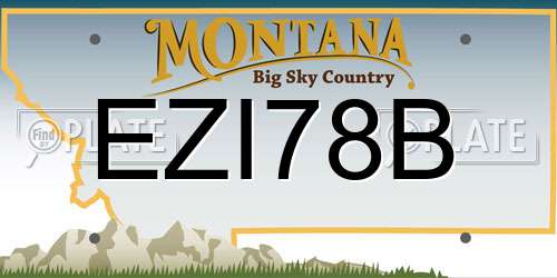 EZI78B Montana License Plate