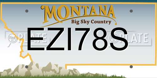 EZI78S Montana License Plate