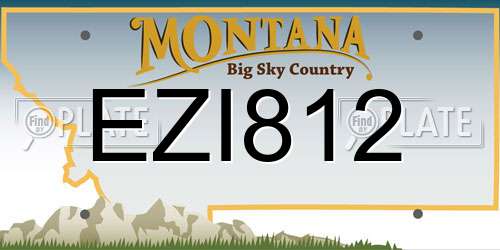 EZI812 Montana License Plate