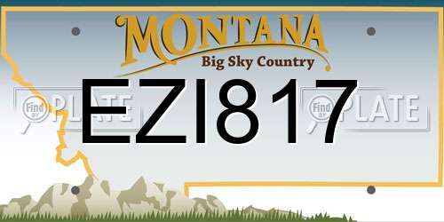 EZI817 Montana License Plate