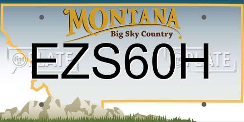 EZS60H Montana License Plate