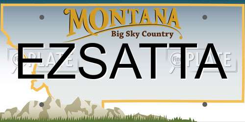 EZSATTA Montana License Plate
