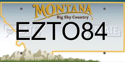 EZTO84 Montana License Plate
