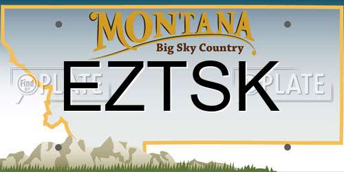 EZTSK Montana License Plate
