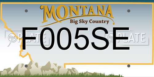 F005SE Montana License Plate