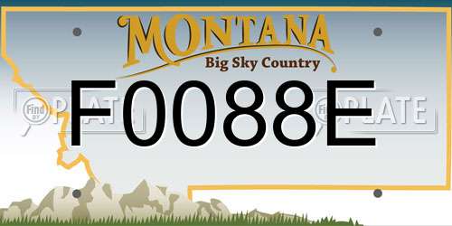 F0088E Montana License Plate