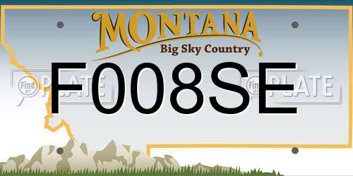 F008SE Montana License Plate