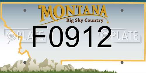 F0912 Montana License Plate