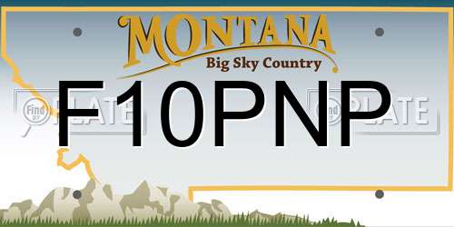 F10PNP Montana License Plate